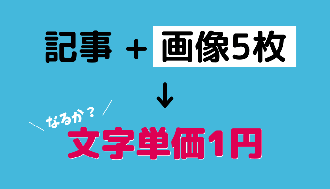 記事に画像をつけて単価アップ