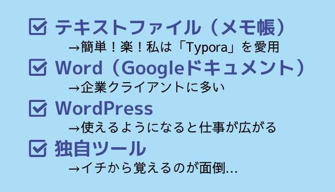 クライアントへの納品方法