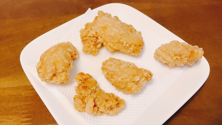 さくらどり唐揚げ(サイズ比較)