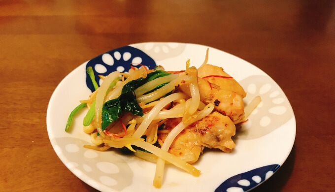 もろみチキンの野菜炒め