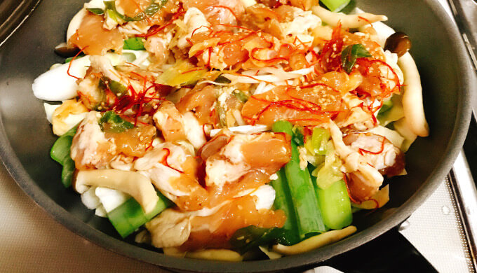 もろみチキンの野菜蒸