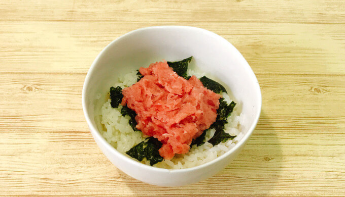まぐろたたき(子供用ねぎとろ丼)